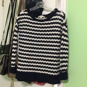 Ann Taylor LOFT Black & White Striped Sweater